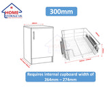 Pull Out Wire Baskets | 300mm