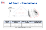 Pull Out Wire Baskets | 600mm
