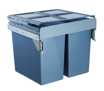 RECYCLE BIN | PULL OUT WASTE BIN | KITCHEN | INTEGRATED | 600mm 90L | 2x45L